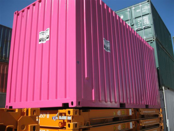Pink 20ft high cube container Brisbane