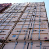 White new 40ft high cube stacked containers Brisbane